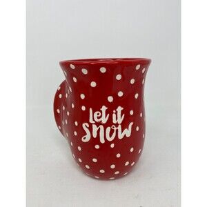 TAG Red Hand Warmer Coffee Mug Let it Snow Christmas Holiday Scandinavian